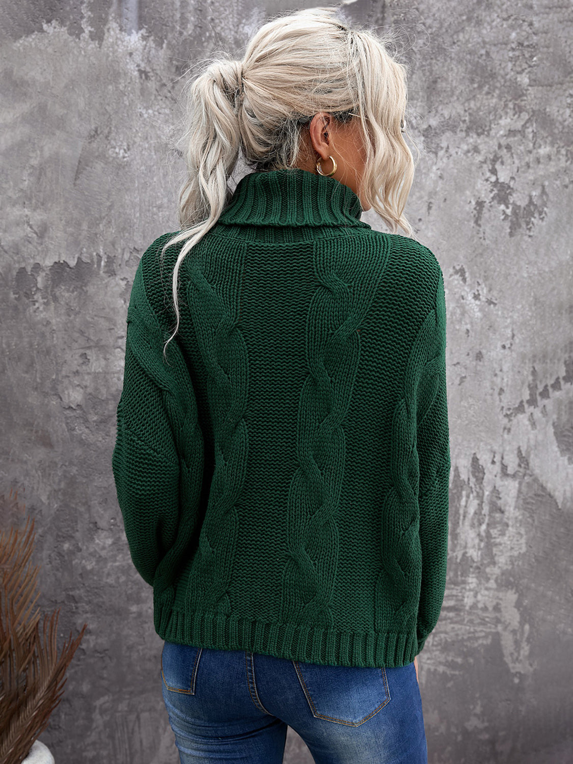 Sammy Cable-Knit Turtleneck Sweater
