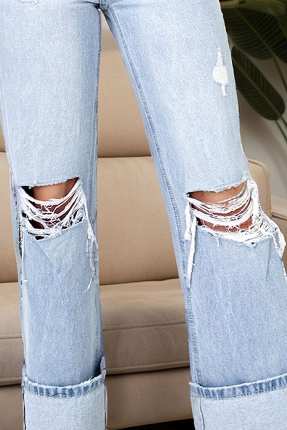 Camila Distressed High Waisted Jeans