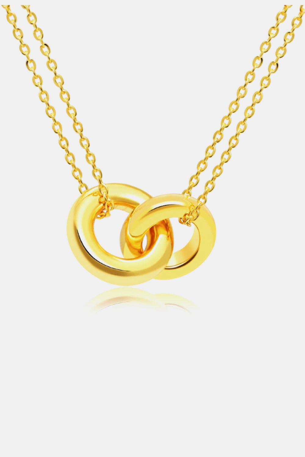 Mallory Linked Ring Pendant Chain Necklace