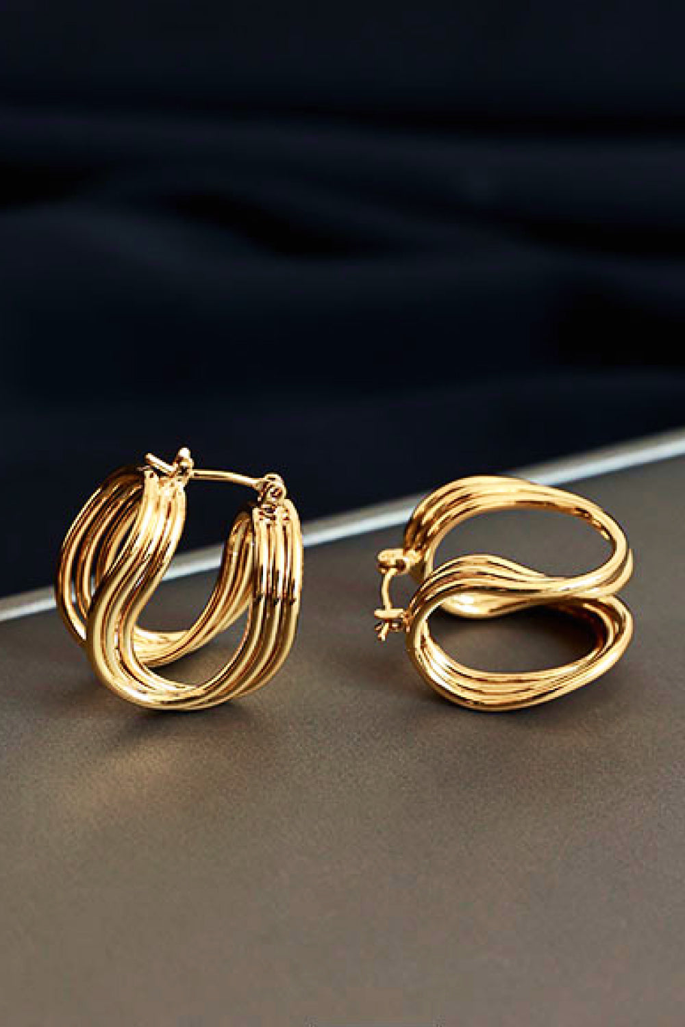 Aria U-Shaped Hoop Earrings