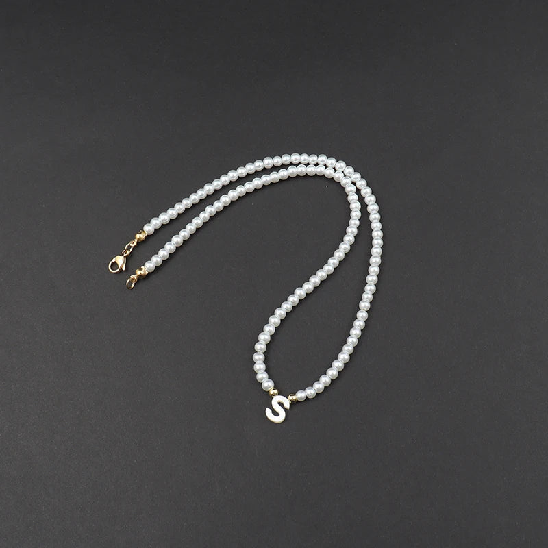 Initial Pearl Necklace