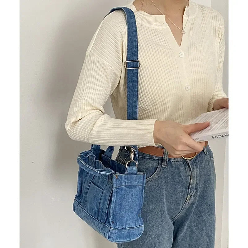 Maxine Denim Shoulder Bag