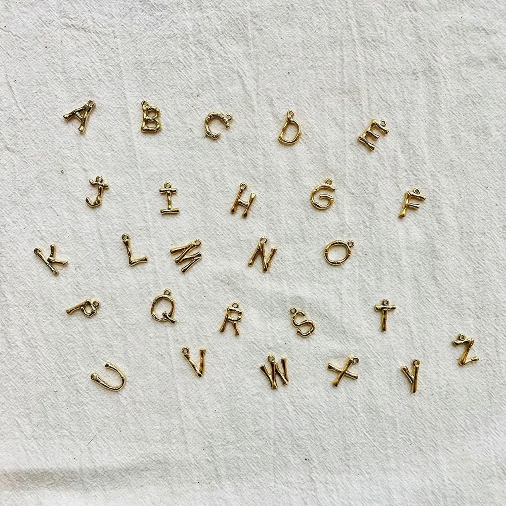 Initial Charm Necklace - Gold