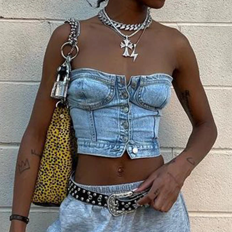 Jamie Denim Bustier
