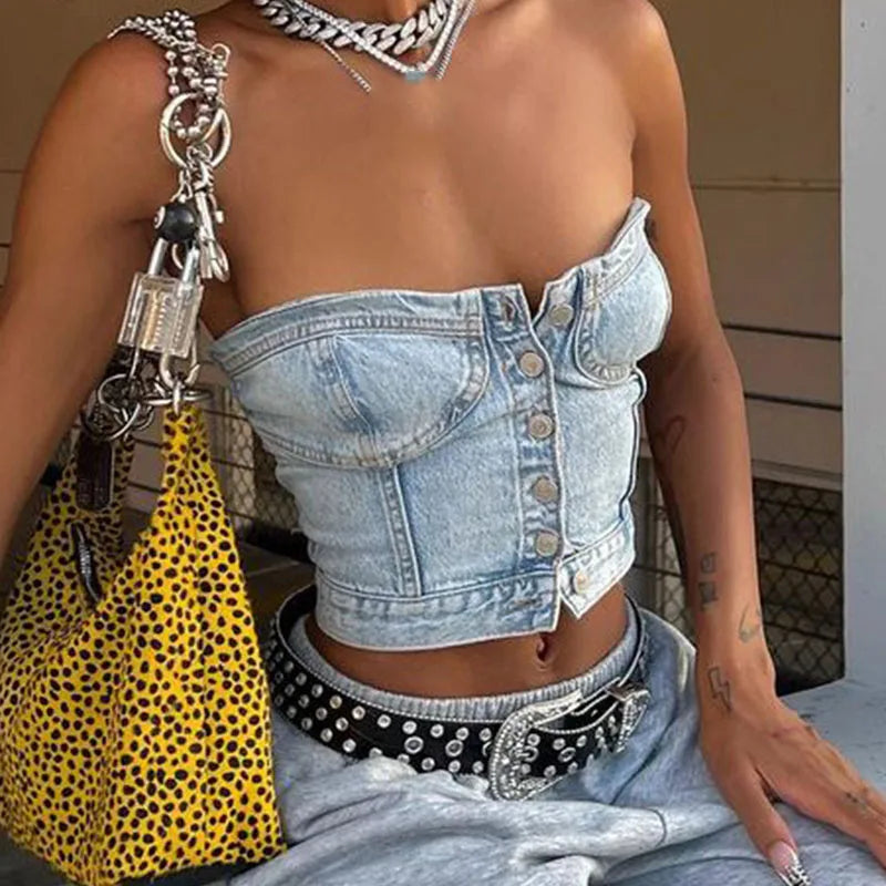 Jamie Denim Bustier