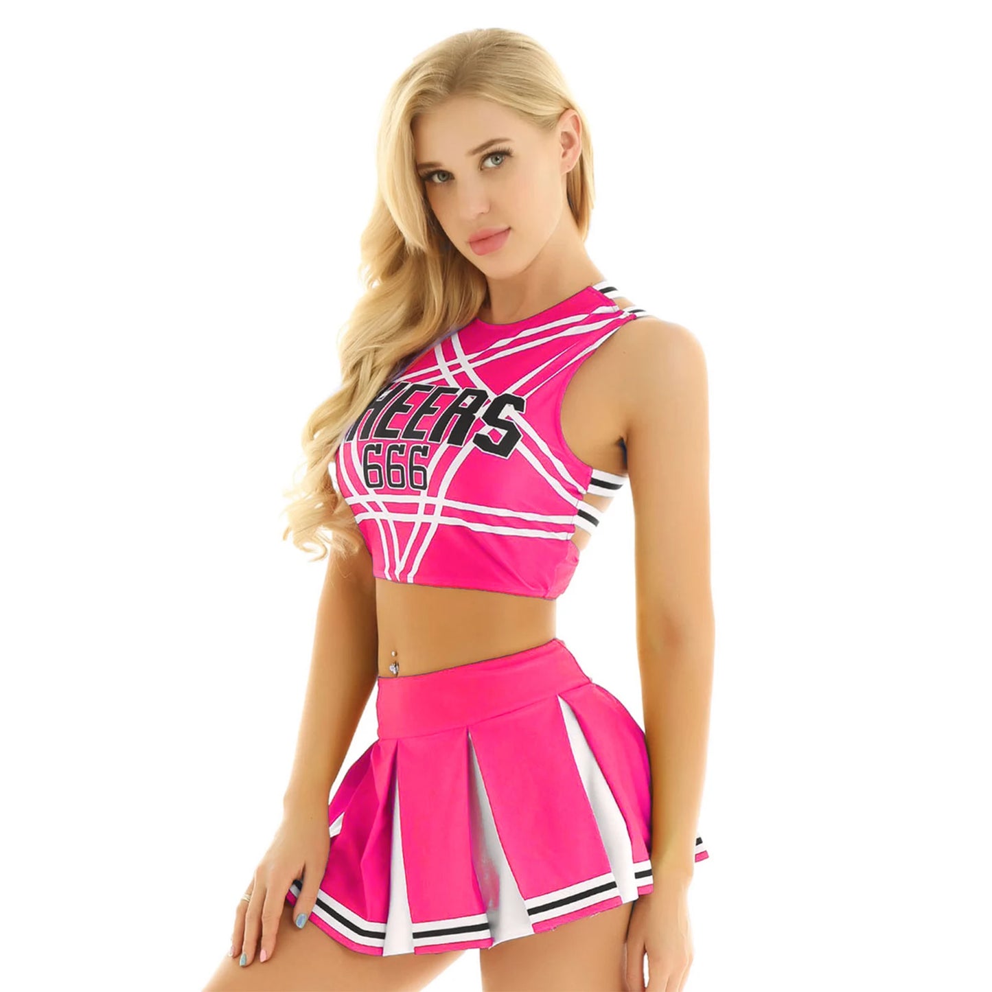 Satan's Cheerleader Costume Set