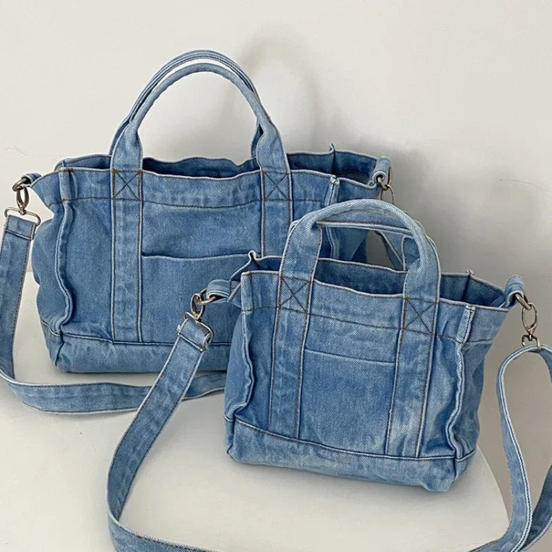 Maxine Denim Shoulder Bag