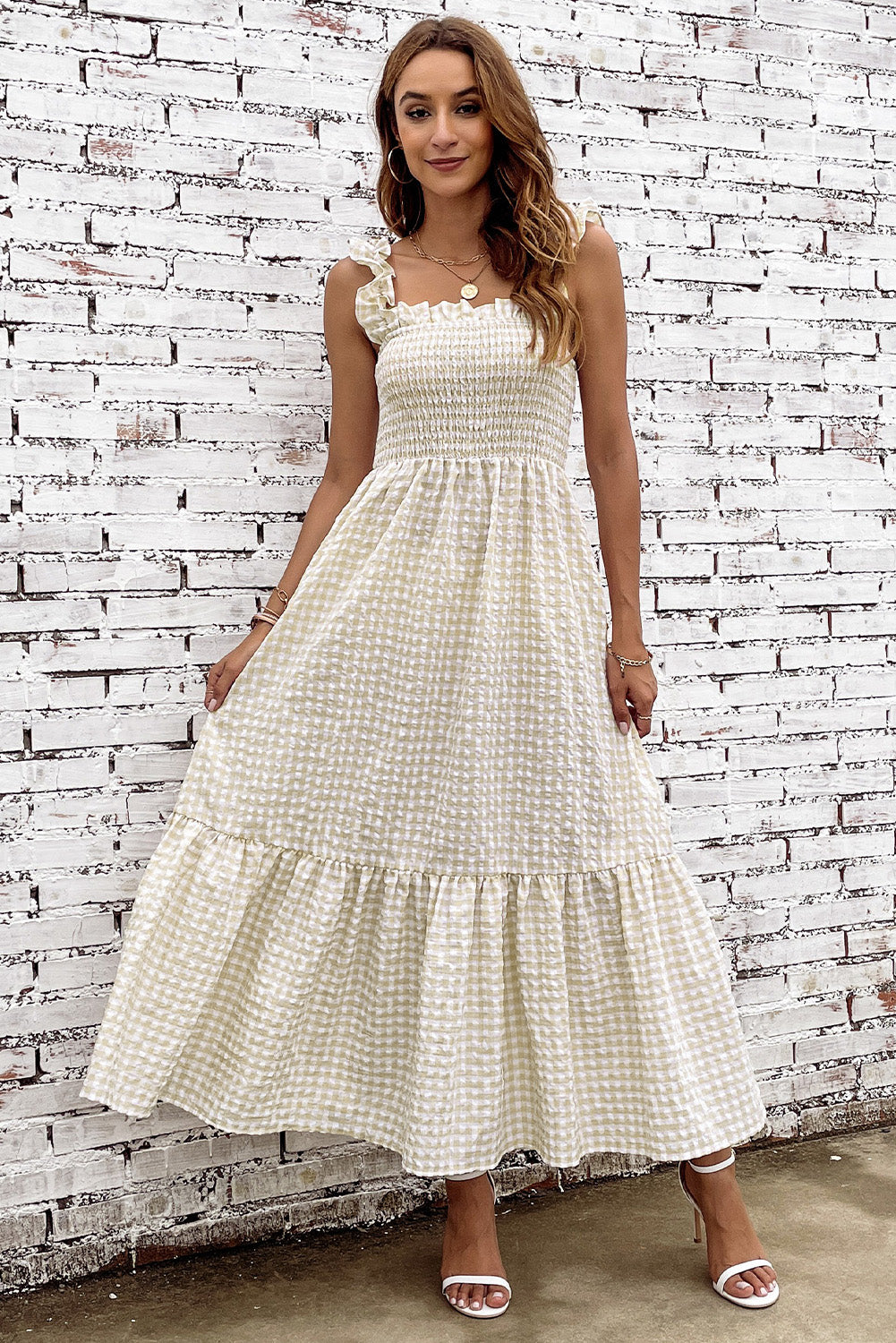 Missy Gingham Maxi Dress