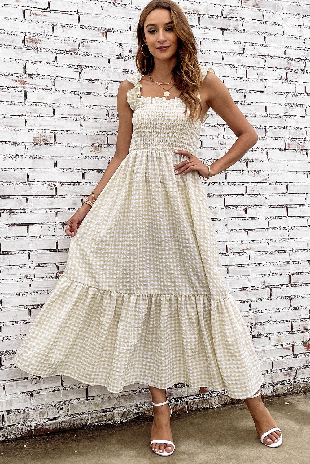 Missy Gingham Maxi Dress