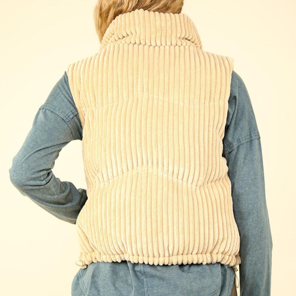 Lilly Padded Corduroy Puffer Vest