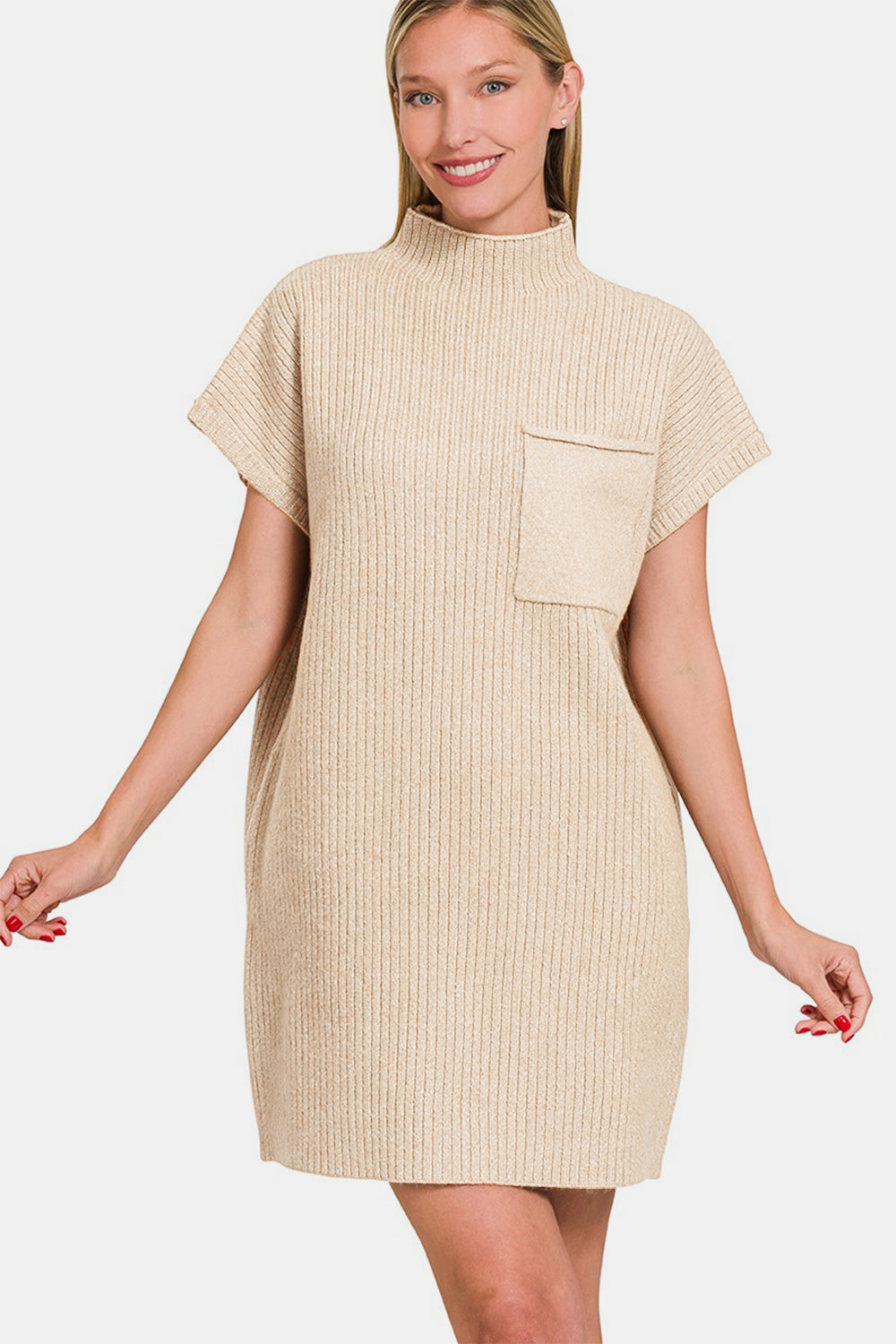 Selina Short Sleeve Sweater Mini Dress