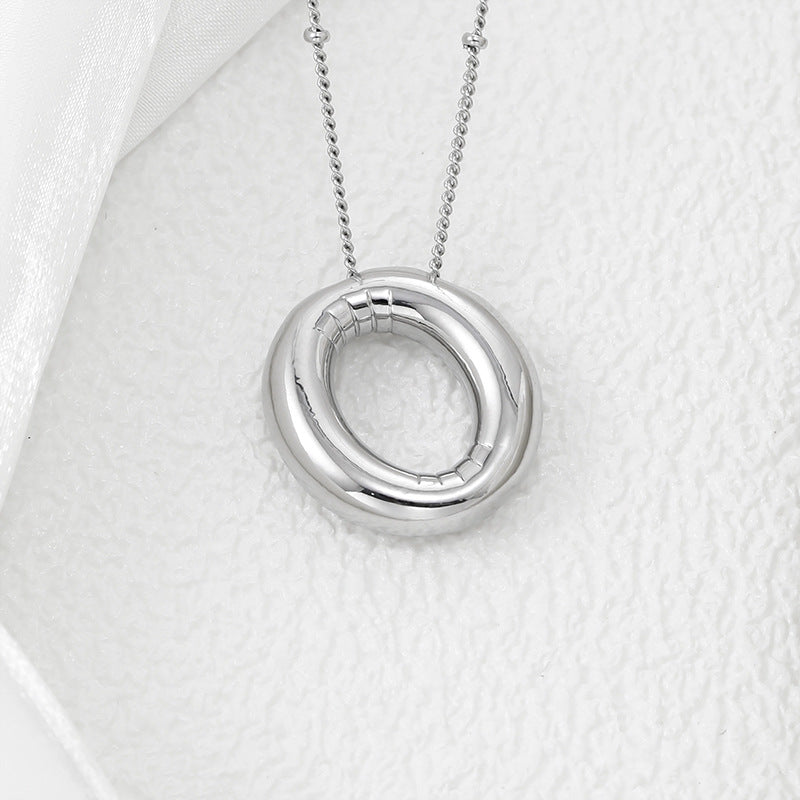 Bubble Letter Pendant Necklace (M-Z)